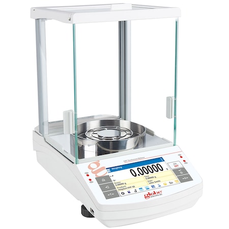 Globe Scientific Balance, Semi-Micro, Touchscreen, 120g x 0.01mg, Internal Calibration GBT-125C